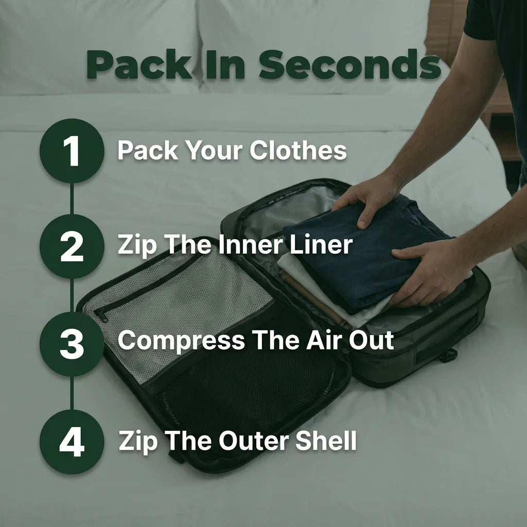 backpack packing location for air travel 10 Roomy Carry-on Backpacks to Avoid Baggage Fees AirPackr Backpack with AirPump